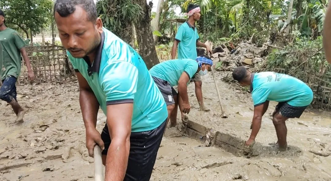 Assam Floods 2026 RSS Volunteers Relief Work