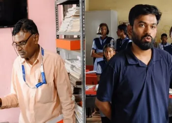 एक स्कूल में अभिजीत दीपके