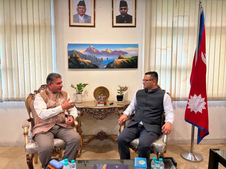 Uttarakhand Sanskrit Education Secretary Deepak Kumar Meets Nepal Envoy Dr Surendra Thapa Sanskrit AI MoU Panchjanya