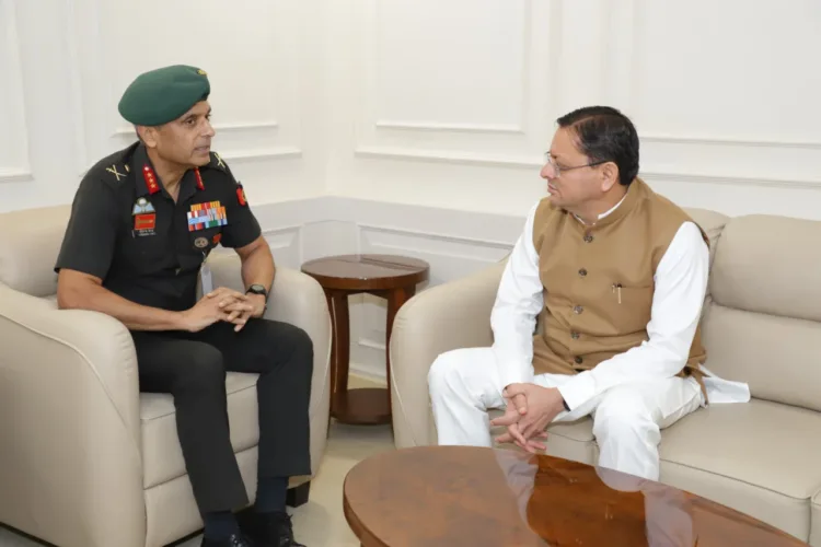 Uttarakhand NCC Expansion DG Lieutenant General Virendra Vats Meets CM Pushkar Singh Dhami