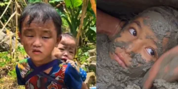 बहन को पीठ पर उठाए माता-पिता को खोज रहा बच्चा और मलबे से जिंदा निकली बच्ची।