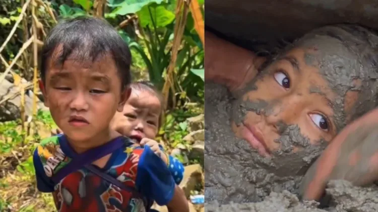 बहन को पीठ पर उठाए माता-पिता को खोज रहा बच्चा और मलबे से जिंदा निकली बच्ची।