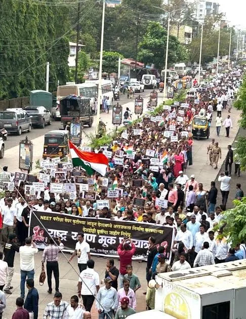 Ratnagiri Silent March Gen Z Samvidhan Samman Manch Maruti Mandir Ambedkar Statue Panchjanya