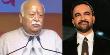 सरसंघचालक श्री मोहन भागवत और न्यूयॉर्क के मेयर जोहरान ममदानी