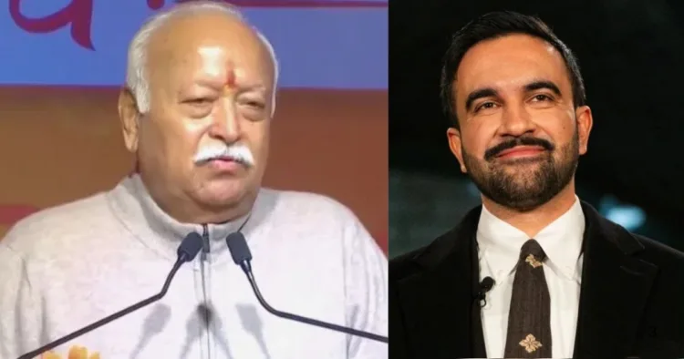 सरसंघचालक श्री मोहन भागवत और न्यूयॉर्क के मेयर जोहरान ममदानी