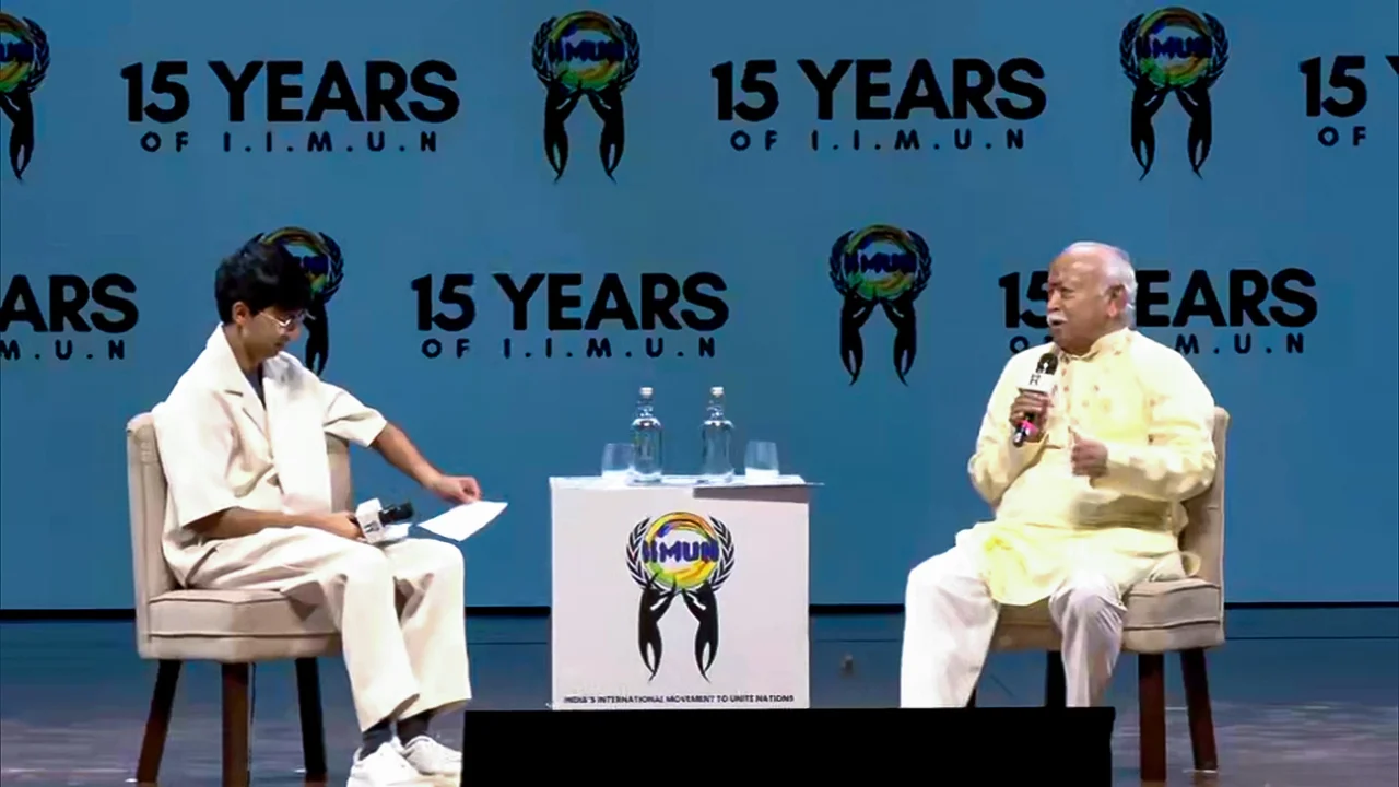 Sarsanghchalak Dr Mohan Bhagwat IIMUN Mumbai Speech Gen Z LGBTQIA Reservation