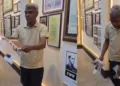 ढाका में म्यूजियम में फाड़ी गई जिन्ना की फोटो।