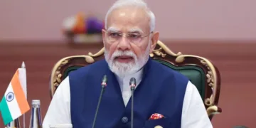 ब्रिक्स शिखर सम्मेलन में वक्तव्य देते प्रधानमंत्री श्री नरेंद्र मोदी