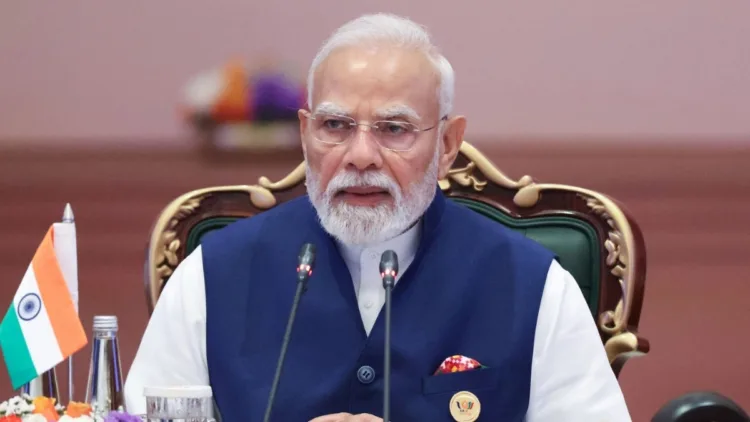 ब्रिक्स शिखर सम्मेलन में वक्तव्य देते प्रधानमंत्री श्री नरेंद्र मोदी