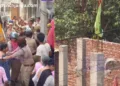 faridabad illegal mosque demolition palla ganpati colony muncipal action