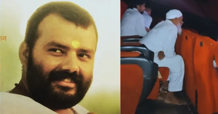 थिएटर में चप्पल उतारकर हनुमान अंश देखते हुए मुस्लिम शख्स