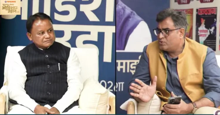 ओडिशा के मुख्यमंत्री श्री मोहन चरण माझी जी और पाञ्चजन्य के संपादक हितेश शंकर जी