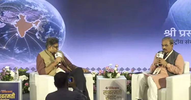 पाञ्चजन्य के संपादक श्री हितेश शंकर जी और श्री प्रसाद महानकर- राष्ट्रीय संगठन मंत्री