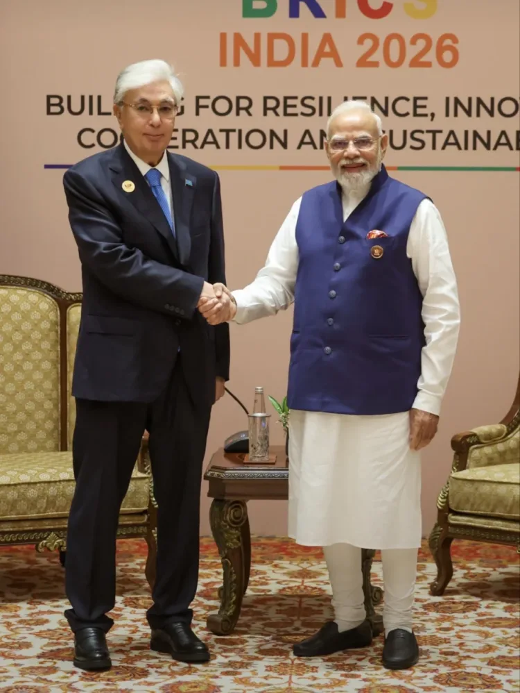 pm modi meets kazakhstan and philippines presidents at brics summit delhi