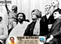 शिकागो में 1893 में आयोजित विश्व धर्म संसद के मंच पर विराजमान स्वामी विवेकानंद। इसी मंच से उन्होंने पश्चिम को हिंदू धर्म और वेदांत से परिचित कराते हुए अपना पहला भाषण दिया था।