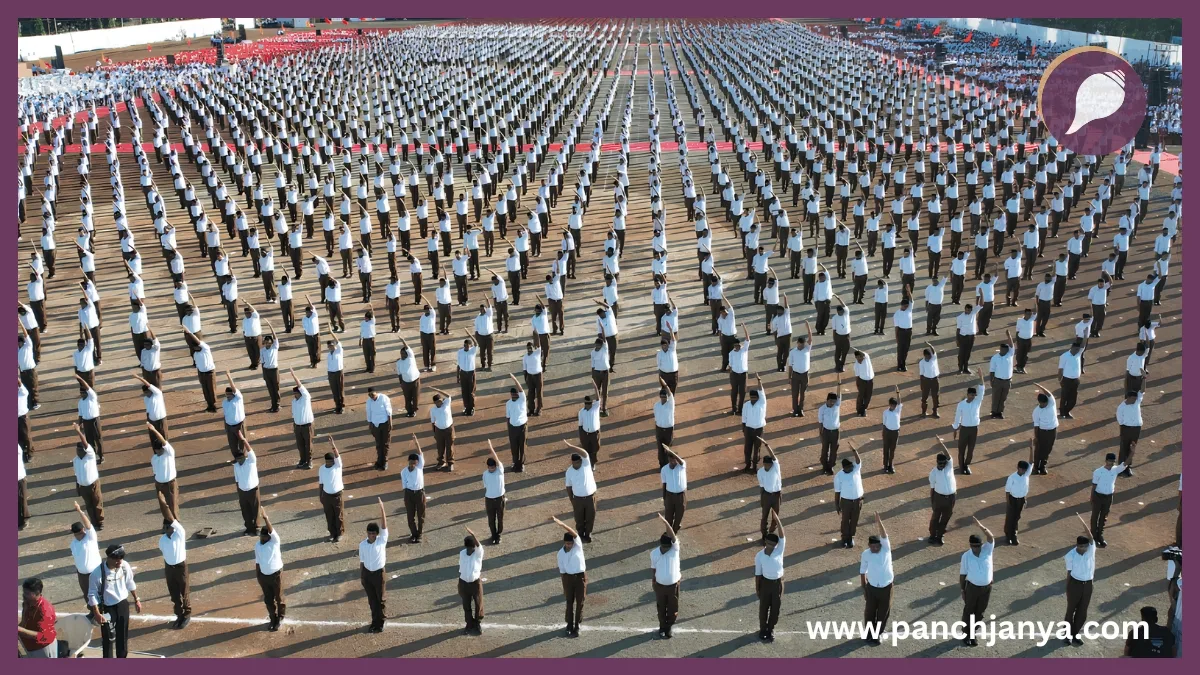 RSS Centenary Bhopal Swayamsevak Ekagrikaran Dattatreya Hosabale Lal Parade Ground Panchjanya