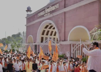 अभाविप की लोकतंत्र के समर्थन में लखनऊ में छात्र हुंकार रैली