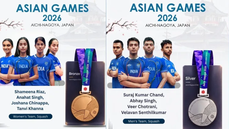 Asian Games 2026 India Medal Tally Squash Rowing Wrestling Nitesh Panchjanya Sports