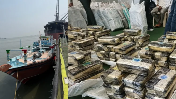 गुजरात पुलिस और कोस्टगार्ड ने पकड़ी ड्रग्स की बड़ी खेप।