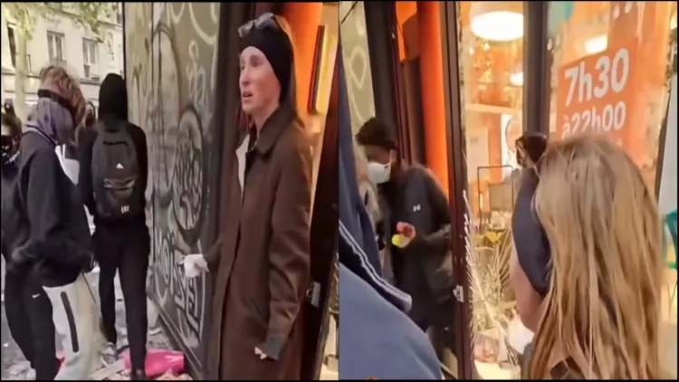 France Paris Leftist looted city