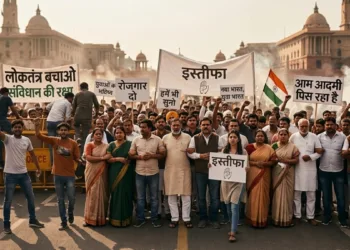 प्रदर्शन का सांकेतिक चित्र (एआई द्वारा निर्मित)