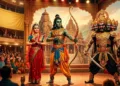 रामलीला का मंचन (चित्र-एआई द्वारा निर्मित)