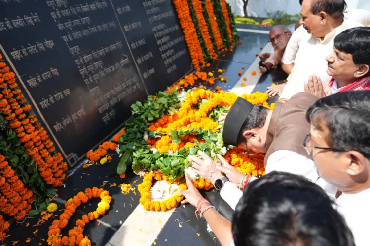 Rampur Tiraha Kand CM Pushkar Singh Dhami Tributes Uttarakhand State Activists Statue Panchjanya
