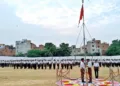 प्रशिक्षण के दौरान संघ के स्वयंसेवक