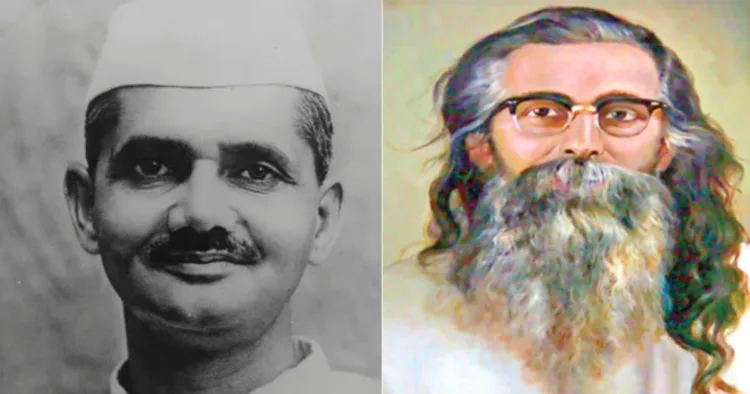 पूर्व प्रधानमंत्री लाल बहादुर शास्त्री RSS के द्वितीय सरसंघचालक श्री माधवराव सदाशिवराव गोलवलकर उपाख्य श्रीगुरुजी