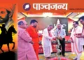दीप प्रज्ज्वलित कर संवाद का उद्घाटन करते श्री वी. भागैय्या। साथ में हैं (बाएं से) डॉ. चंद्रप्रकाश द्विवेदी, स्वामी निजामृतानंद पुरी, श्री अरुण गोयल, डॉ. आशीष गौतम और श्री हितेश शंकर