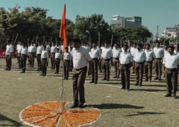 हल्द्वानी में RSS का पथ संचलन