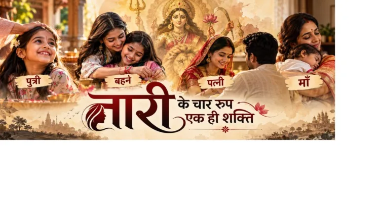 नारी के अनेक स्वरूप (एआई द्वारा निर्मित)